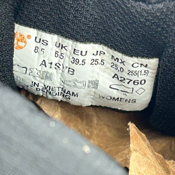 Women's Black Timberland Jayne Waterproof Gaiter Fold-Down Boots Sz 8.5M A1SYB - Picture 7 of 9